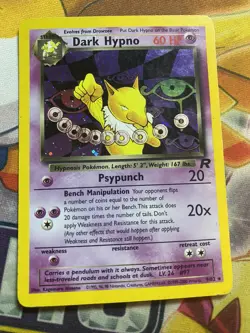 DARK HYPNO TEAM ROCKET SET RARE HOLO-FOIL POKEMON CARD 9/82 MP - Image 1