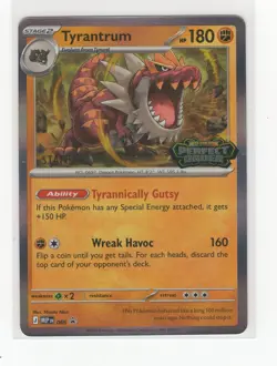 Pokemon Staff Perfect Order Black Star Promo MEP 066 Tyrantrum - Image 1