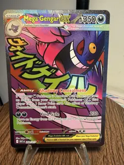 Pokemon TCG Holo Ultra Rare Full Art Mega Gengar EX Ascended Heros NM/MT - Image 1