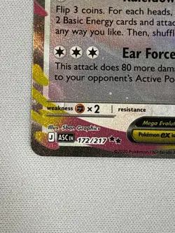 Pokemon Mega Audino EX 172/217 ASCEN Full Art Holo Rare 2016 270HP - Image 5