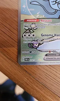 Pokemon Mew ex SV: Paldean Fates Special Illustration Rare Holo 232/091 EX (READ - Image 3