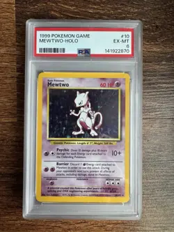 Pokemon 1999 Game Mewtwo & Zapdos Holo Graded Lot Wizards of the Coast - Image 1