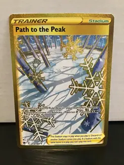 Path to the Peak 213/189 Pokemon Astral Radiance Gold Holo Secret Rare - Image 1