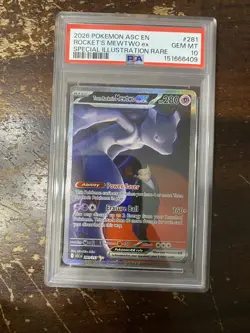 2026 POKEMON ASCENDED HEROES SPECIAL ILLUSTRATION TEAM ROCKET'S MEWTWO EX PSA 10 - Image 1