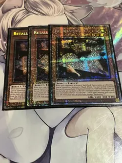 Yugioh! 3x NM Retaliating "C" MP25-EN027 (Starlight Rare) 1st Edition - Image 1