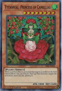 ( TYTANNIAL, PRINCESS OF CAMELLIAS ) Super Rare - SESL-EN041 - 1st NM - Yu-Gi-Oh - Image 1