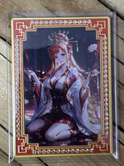 One Piece CCG Goddess Nami Metal Card - Kneeling Silk Kimono /68 - Image 1