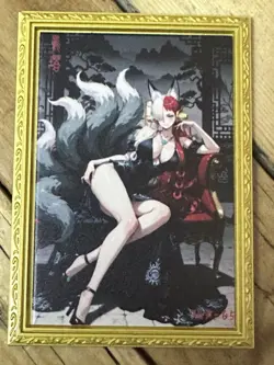 One Piece CCG Goddess Uta Metal Card - Black Dress 5 Tailed Fox /99 - Image 1