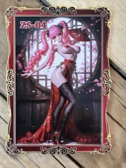 One Piece CCG Goddess Perona Metal Card - Sexy Thigh Highs And Fan - Image 1