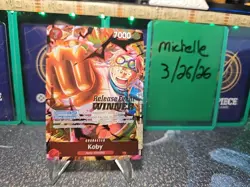 Koby (OP12 Release Event Winner) - One Piece Promotion Cards (OP-PR) - Image 1