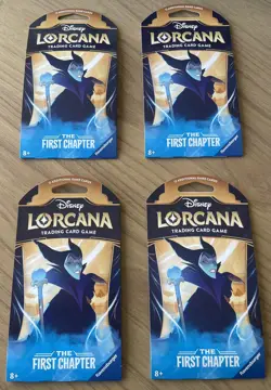 Disney Lorcana Booster Blister TCG The First Chapter Sealed Lot Set of 4 Packs - Image 1