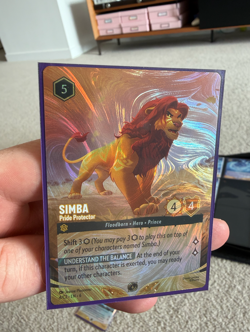 FOIL Simba Pride Protector Top 32 Promo DLC Taipe, VERY RARE, Lorcana Card - Image 1