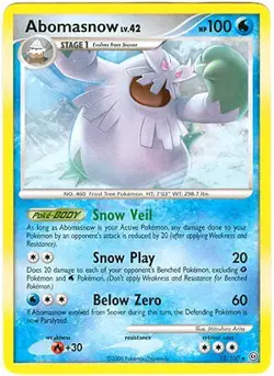 Pokemon Diamond and Pearl Stormfront Card - Abomasnow (R) 12/100 - Image 1