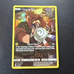Pokemon Magnemite Cosmic Eclipse Full Art SM Holo Card 242/236 Secret Rare - Image 1
