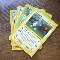 Pokemon TCG Base Set Metapod, Charmeleon, Magnemite, Weedle, Rattata Lot 6 Cards - Image 3