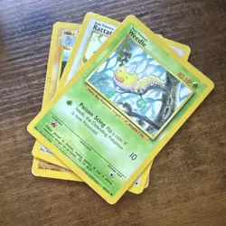 Pokemon TCG Base Set Metapod, Charmeleon, Magnemite, Weedle, Rattata Lot 6 Cards - Image 4