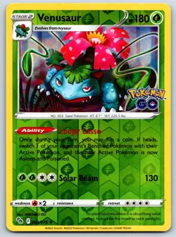 Venusaur - Reverse Holo - Pokemon GO 003/078 Pokemon Card LP - Image 1