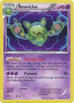 Pokemon Black & White 57/114 Reuniclus Holo Rare Card - Image 1