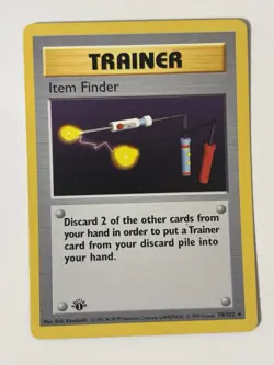 Pokemon - Item Finder Trainer - 1st Edition Base Set Shadowless Card 74/102 - Image 1