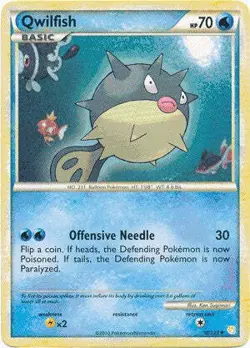 Pokemon HeartGold SoulSilver Card 50/123 Qwilfish - Image 1