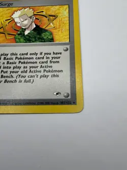 Lt. Surge 101/132 Gym Heroes Rare Pokemon Card Vintage WOTC - Image 5