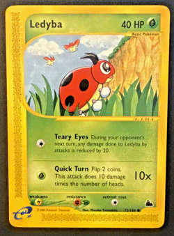 Ledyba 072/144 Skyridge Common English Pokemon Card - NM - Image 1