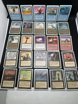Vintage MTG Card Lot 25pc Magic The Gathering Revised White Border 90's #4 - Image 1