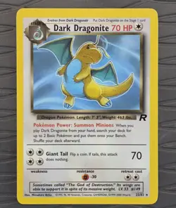 Dark Dragonite 22/82 Team Rocket Non-Holo Pokemon Card TCG VLP - Image 1
