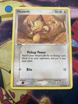 Meowth 77/113 EX Delta Species Common Nintendo 2005 Pokemon Card LP - Image 1