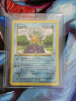1st Edition Base Set Shadowless Squirtle 63/102 - English Vintage Pokemon Card - Image 3