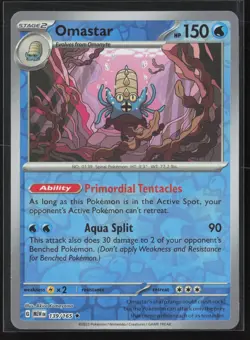 Omastar Rare SV: Scarlet & Violet 151 139/165 NM Pokemon Card Reverse Holo - Image 1