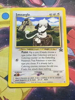 Pokemon Card - Smeargle #32 - Black Star Promo LP Vintage WOTC - Image 1