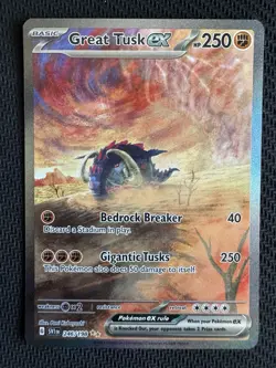 Great Tusk ex 246/198 SV01: Scarlet & Violet Base Set SIR Pokemon TCG Card NM - Image 1