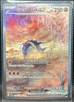 Great Tusk ex 246/198 SV01: Scarlet & Violet Base Set SIR Pokemon TCG Card NM - Image 1