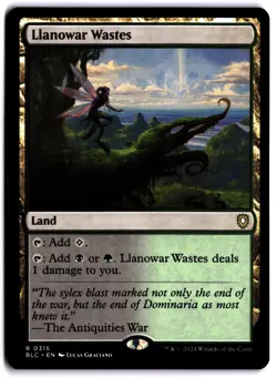 Llanowar Wastes NM BLC Commander: Bloomburrow MTG - Image 1