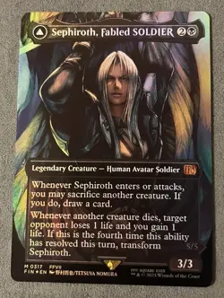 MTG Sephiroth, Fabled SOLDIER Borderless Foil Final Fantasy 0317 - Image 1
