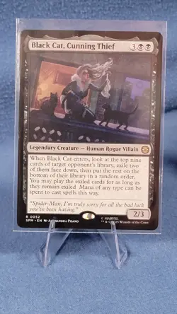 x1 Black Cat, Cunning Thief R MTG Marvel's Spider-Man M/NM, English - Image 1