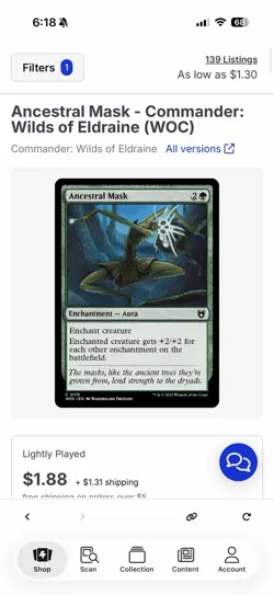 MTG Magic: The Gathering Ancestral Mask Commander: Wilds of Eldraine WOC C 0119 - Image 3