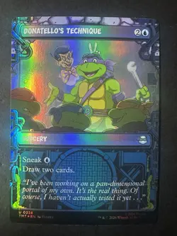 MTG Teenage Mutant Ninja Turtles Donatello's Technique Showcase Foil 0228 NM - Image 1