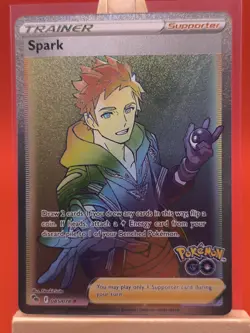Spark 085/078 Pokemon GO Full Art Rainbow Secret Rare Pokemon Card - Image 1