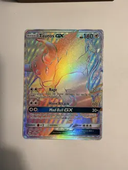 Pokemon TCG Tauros GX Full Art Holo Rainbow Rare Card Sun & Moon 156/149 - Image 3