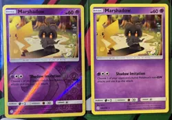 Pokemon TCG Marshadow 103/236 S&M: Cosmic Eclipse Rare & Reverse Holo Set Of 2 - Image 1
