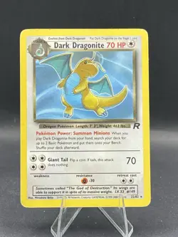 2000 Pokemon Team Rocket 1st Edition Dark Dragonite #22/82 - LP + - Image 1