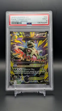 M Tyranitar EX 92/98 - Pokemon XY - Ancient Origins Holo FA Full Art - PSA Mint9 - Image 1