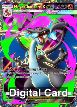 [DIGITAL Trade] Pokemon TCG Pocket 2x Mega Charizard X - Full Art + 2x Prof Oak - Image 1