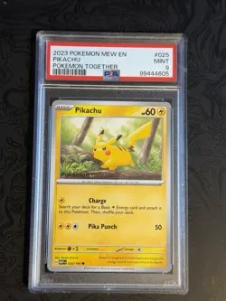 2023 POKEMON MEW EN-151 POKEMON TOGETHER #025 PIKACHU PSA 9 - Image 1