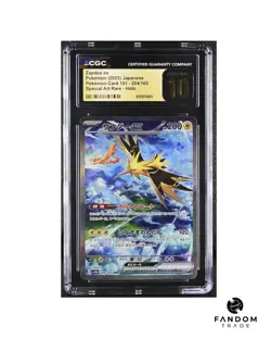 CGC 10 PRISTINE Zapdos ex 204/165 Special Art Rare SAR Pokemon Card 151 - Image 1