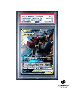 PSA 10 GEM MT Umbreon & Darkrai GX Tag Team 010/031 Pokemon Starter Set - Image 1