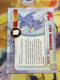 1999 Topps Pokemon Golduck #55 Holo Textured Foil Card Black Logo - Image 2