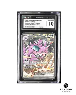 CGC 10 GEM MINT Team Rocket's Nidoking ex 233/182 SIR Pokemon Destined Rivals - Image 1